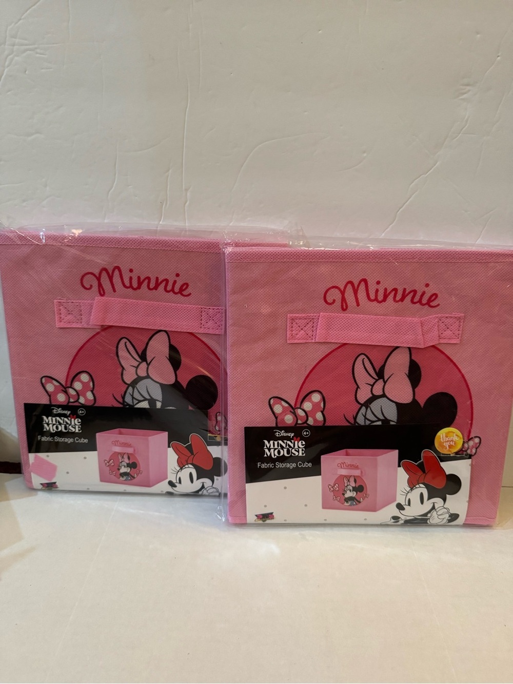 2 Disney Minnie MouseFabric Storage Cube